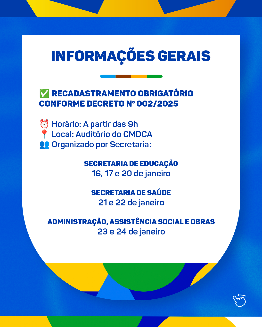 Recadastramento Obrigatório para Servidores Efetivos