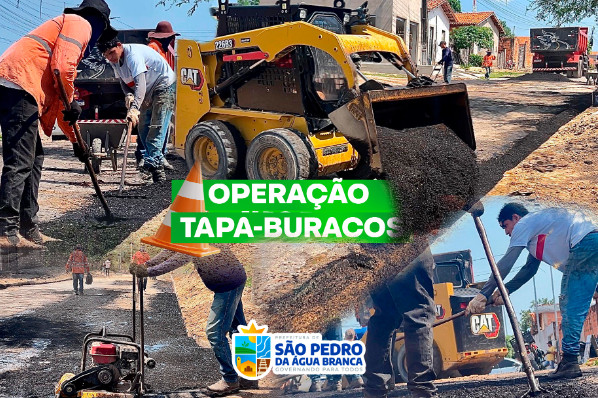Prefeitura de São Pedro da Água Branca dá continuidade à operação Tapa-Buracos nas principais v...